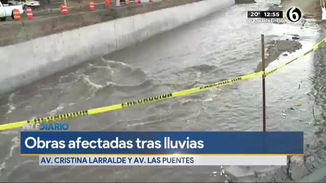 Telediario noticia Suspenden trabajos de ampliación en el Arroyo Topo Chico por lluvia