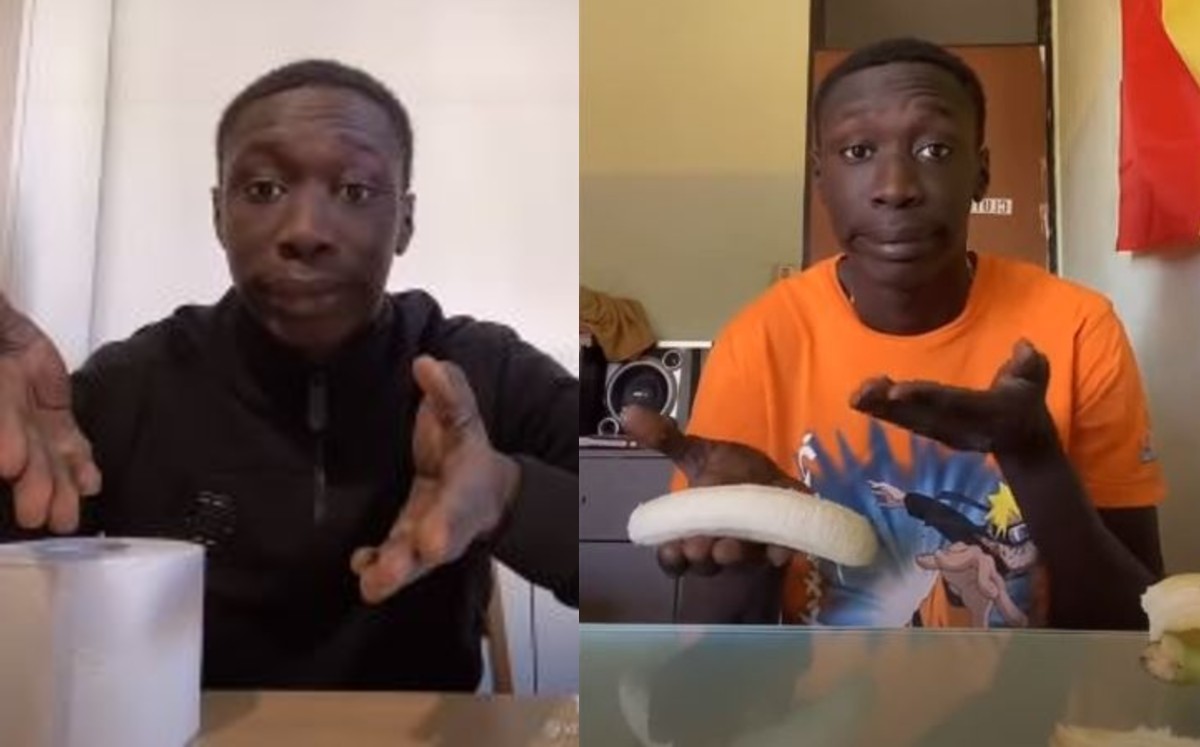 Tiktoker pone en ridículo los videos de trucos fáciles; el gesto en su cara lo hizo viral