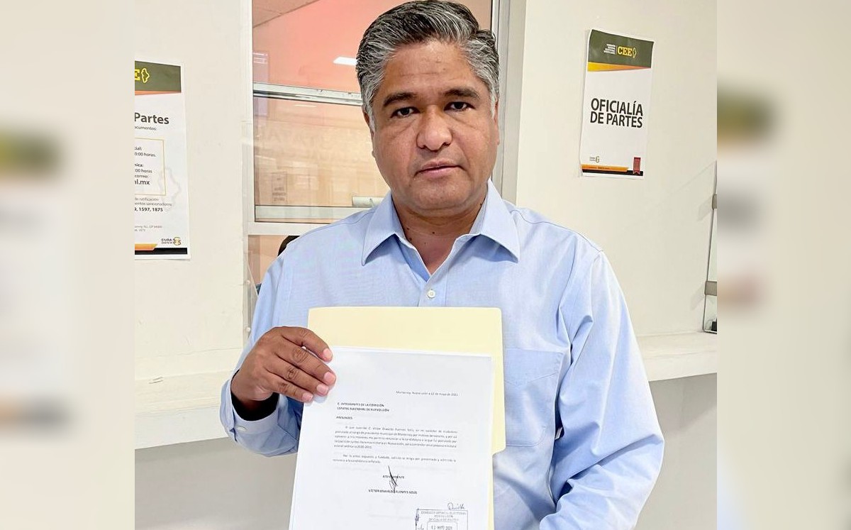 Víctor Fuentes declina a candidatura por alcaldía de Monterrey