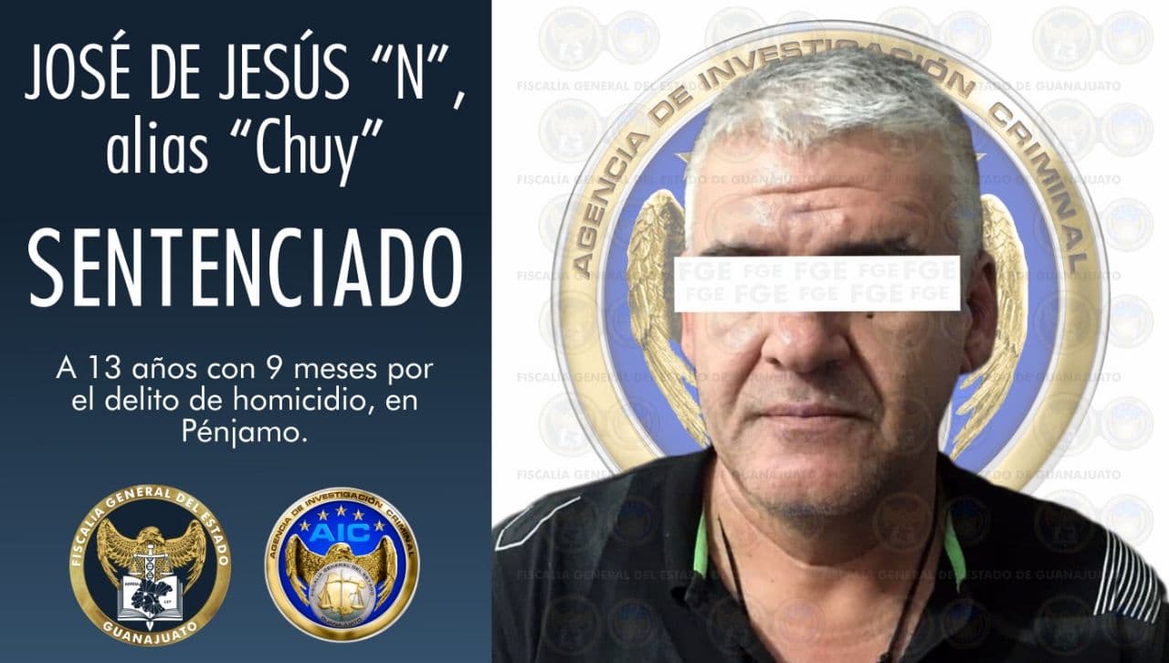 Dan más de 13 años de prisión a José por homicidio en Pénjamo