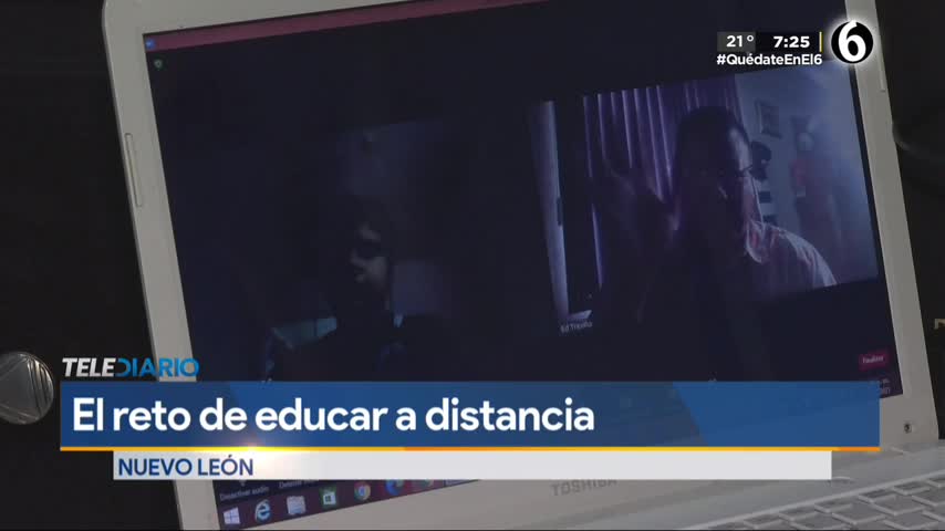 Telediario noticia  Educación a distancia, un reto para Edgar Castillo, maestro de secundaria
