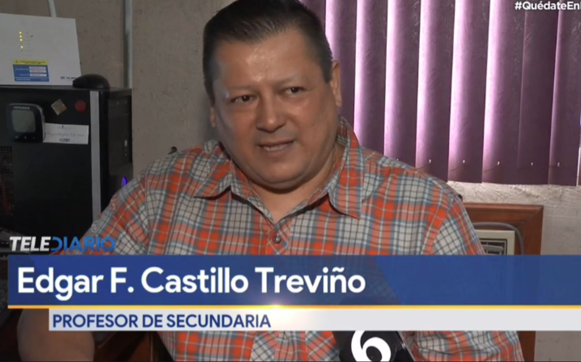 Educación a distancia un reto para Edgar Castillo, maestro de secundaria