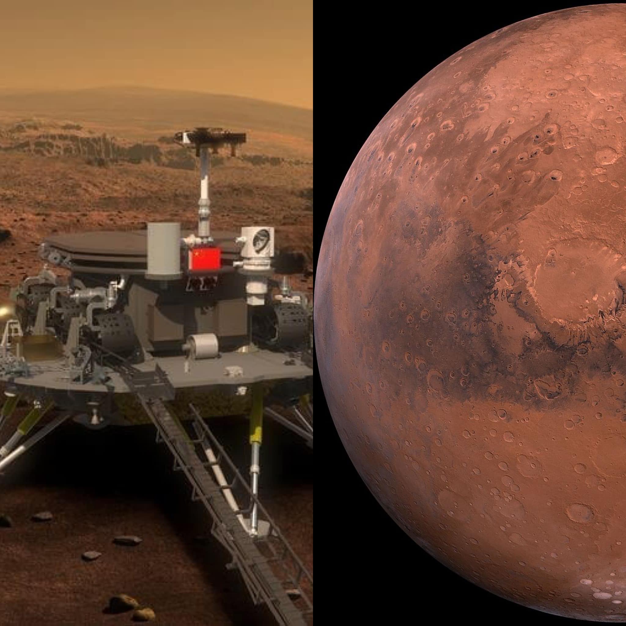 Aterriza el rover Zhurong, robot chino en Marte