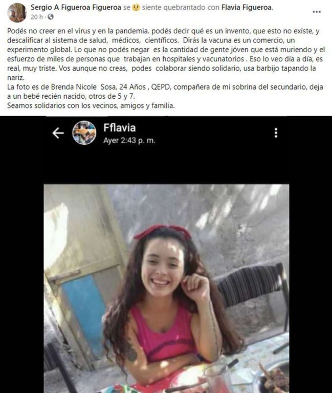 Joven muere de Covid-19 días después de dar a luz en coma; no pudo conocer a su bebé