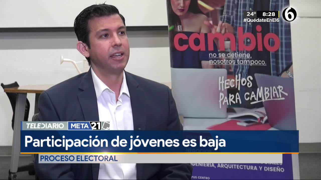 Telediario noticia Participación de jóvenes en elecciones es baja, dice catedrático de la U-ERRE