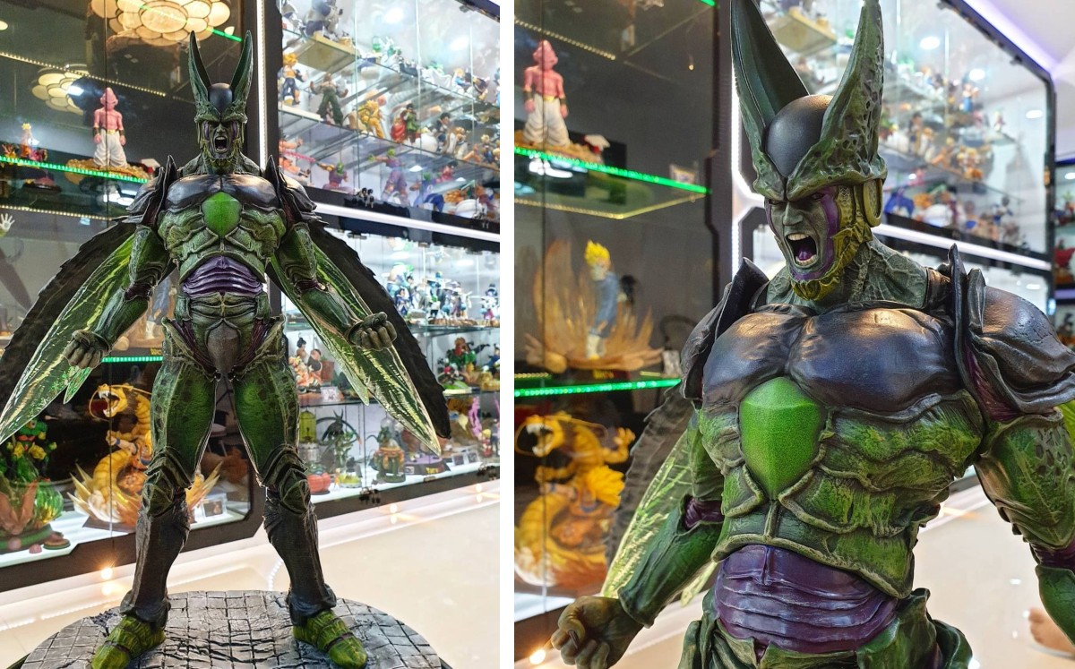 Espectacular y terrorífico la nueva figura de Cell de Dragon Ball hiperrealista