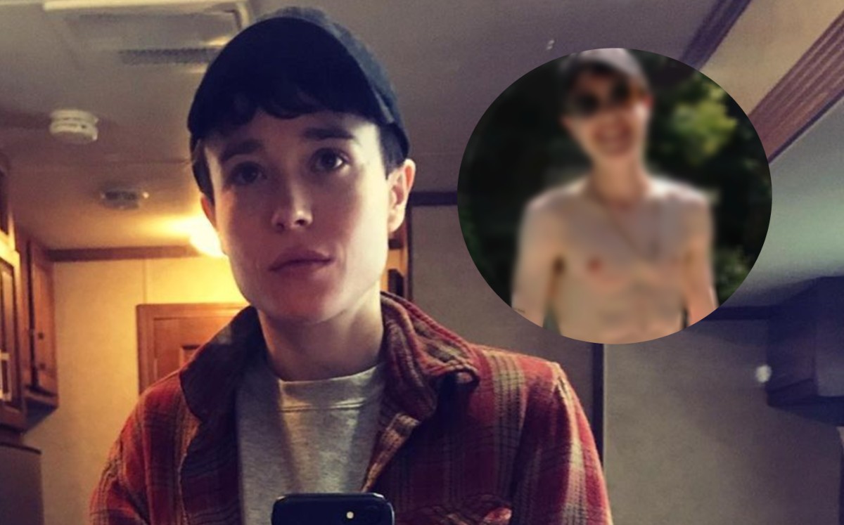 Elliot Page se deja ver sin camisa tras someterse a una operación de senos