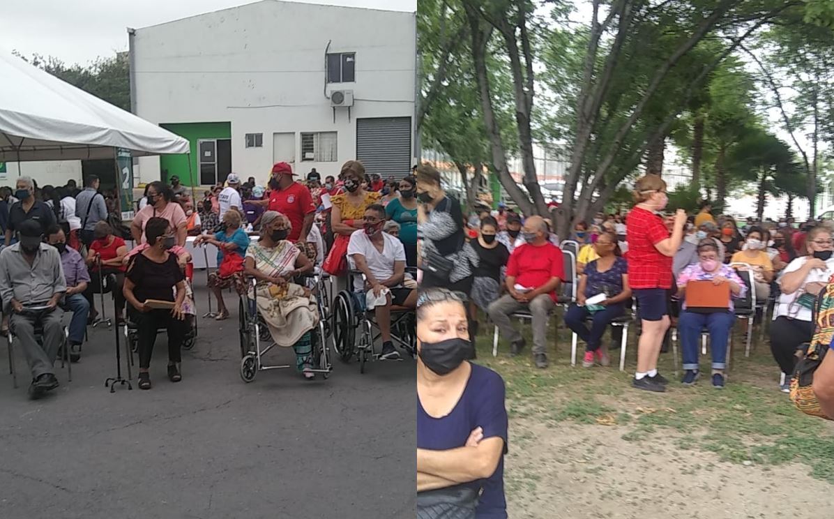 Retraso en vacunación anticovid en Parque Aztlán causa largas filas de adultos mayores