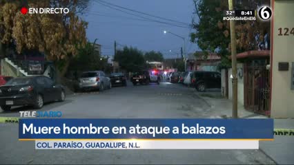 Telediario noticia Asesinan a balazos a un hombre en la colonia Paraíso 