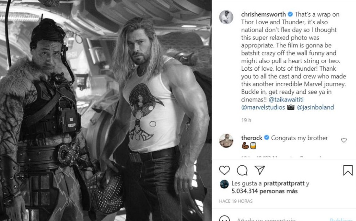 Termina filmaciones Thor: Love and Thunder, llegará en el 2022