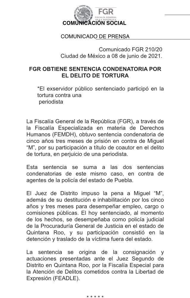 Sentencian a 5 años de prisión al expolicía que torturó a la periodista Lydia Cacho