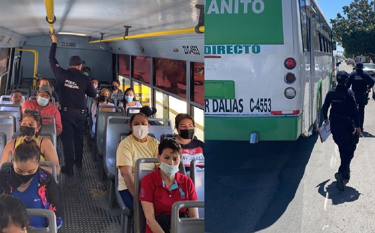 Continuarán operativos para evitar sobrecupo en transporte público de Torreón