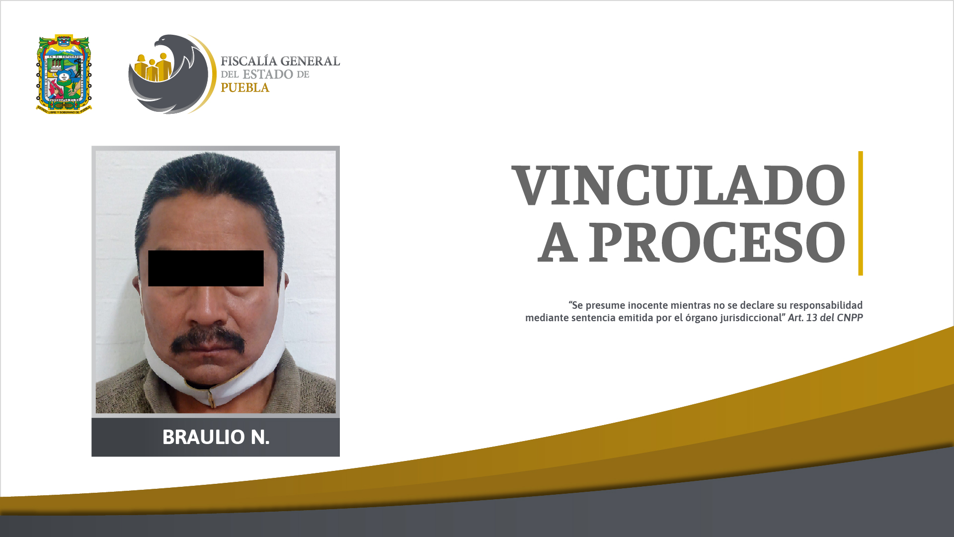 Encarcelan a Braulio por embarazar a su ahijada de 12 años en Puebla