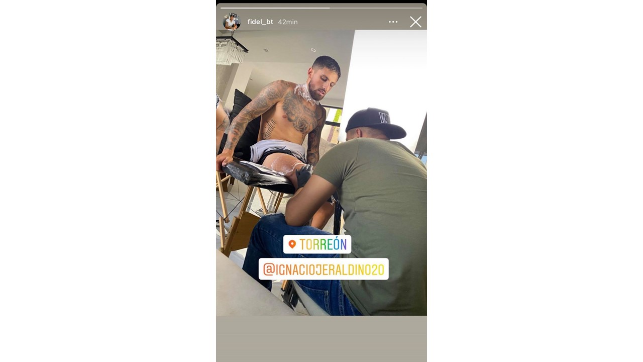 Ignacio Jeraldino compartió postal con nuevo tatuaje