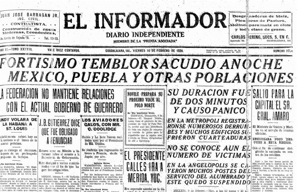 Los tres sismos más devastadores ocurridos en Puebla