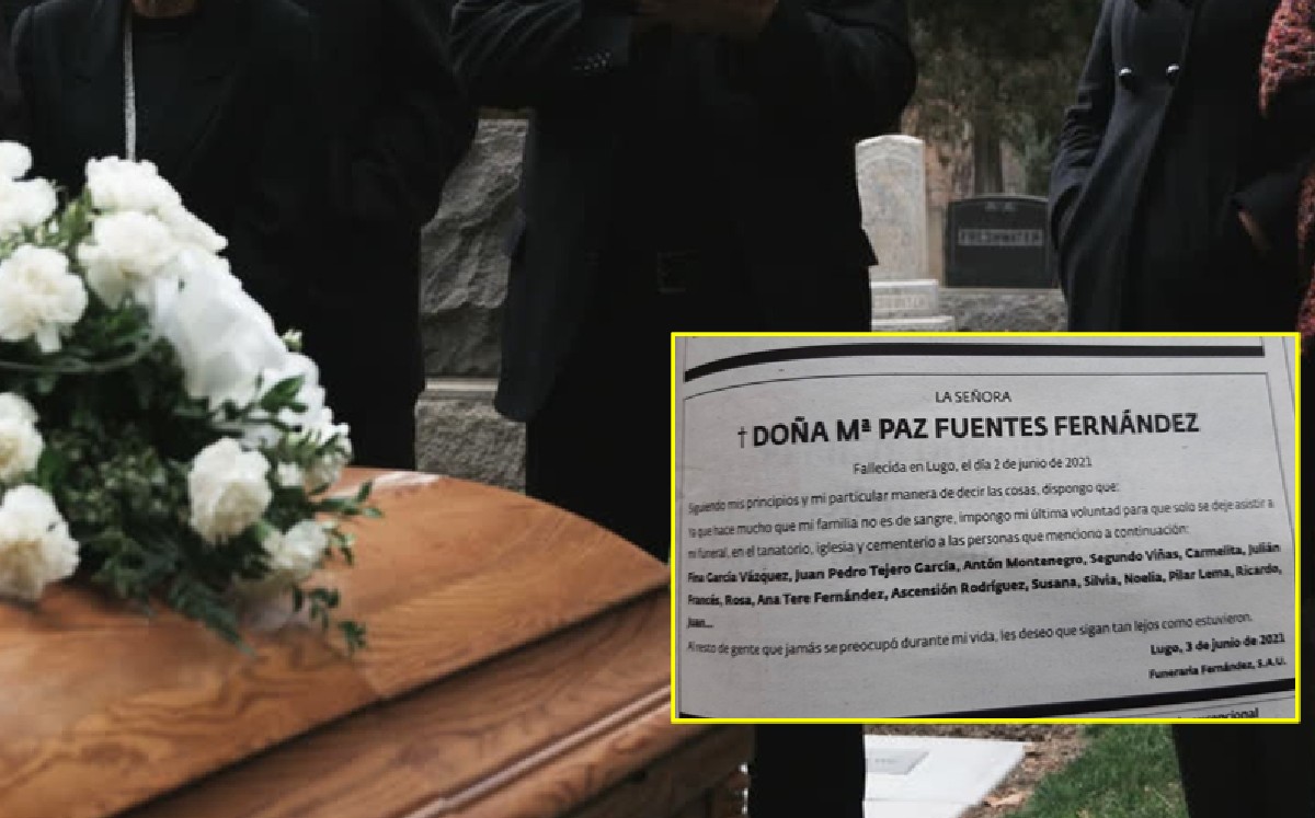 Antes de morir, mujer hace invitación a su funeral excepto a su familia