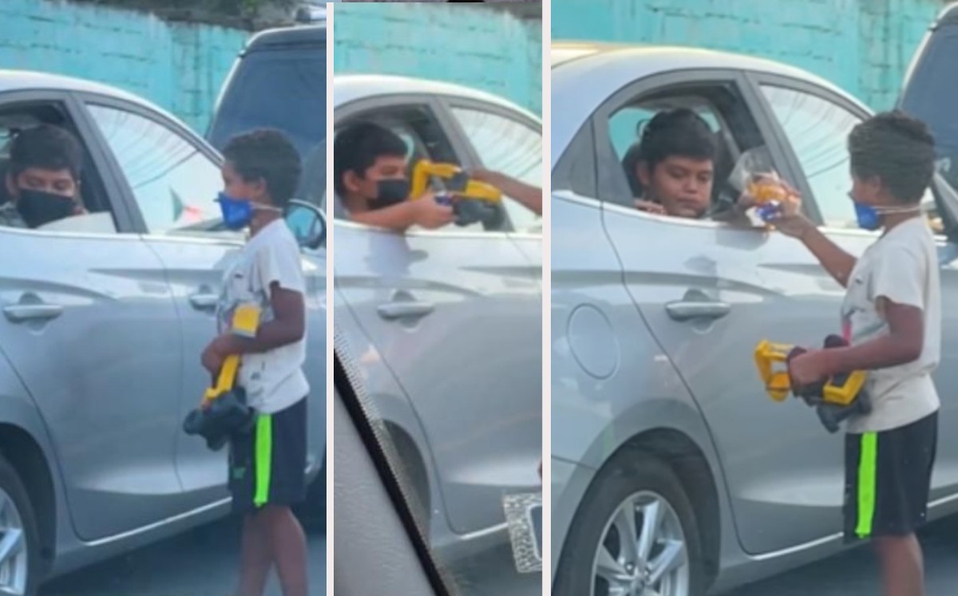 VIDEO: Niño regala su juguete favorito a menor limpiaparabrisas; se vuelven amigos