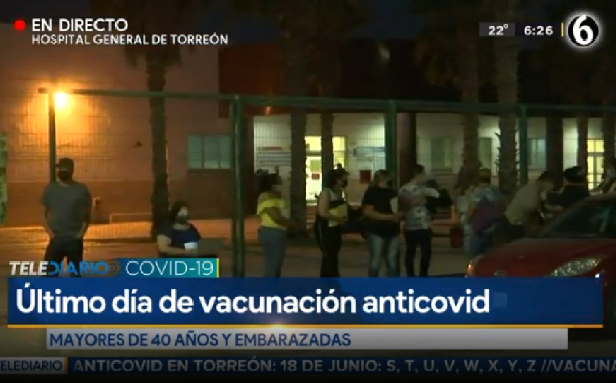 Hoy es el último día de vacunación para adultos de 40 a 49 años en Torreón