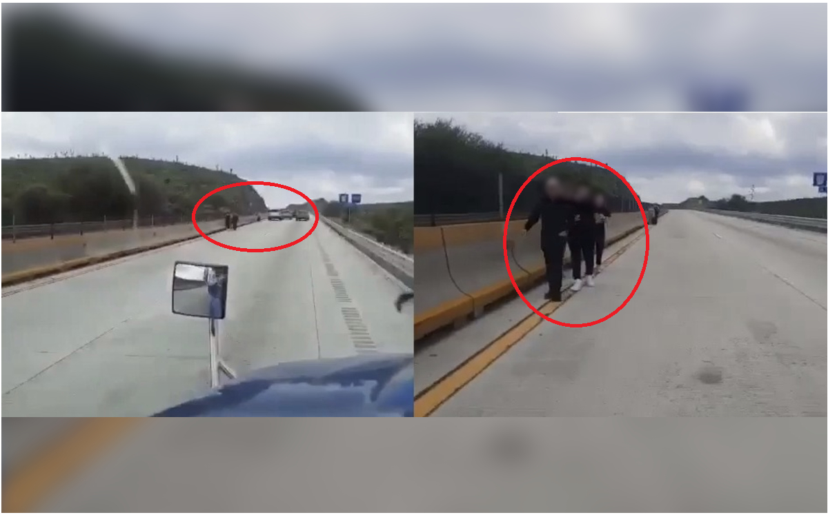 VIDEO: Despojan de camioneta a familia y la dejan varada en carretera Monterrey-Nuevo Laredo