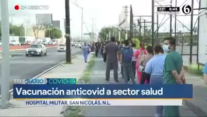 Titularia noticia Inicia vacunación contra Covid-19 a personal de salud en Nuevo León 