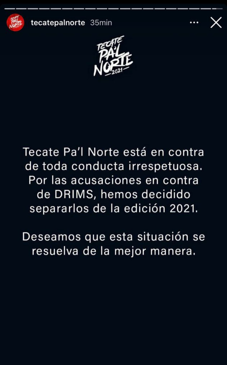 Pa’l Norte cancela a banda regiomontana por conducta irrespetuosa
