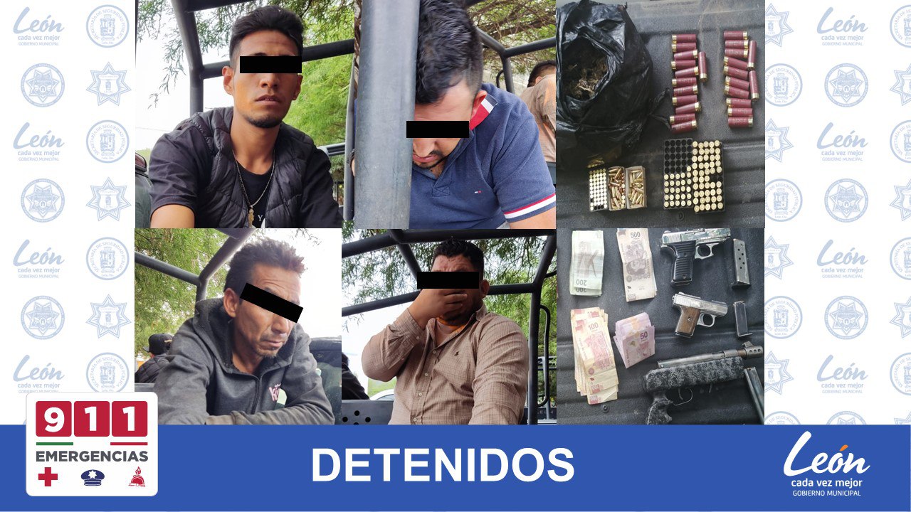 Detienen a cuatro hombres por la posesión de armas y droga en León ...