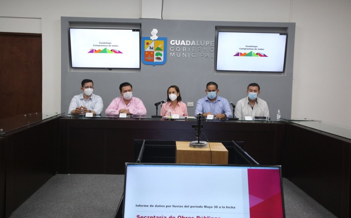 Cristina Díaz evalúa daños por lluvias recientes en Guadalupe 