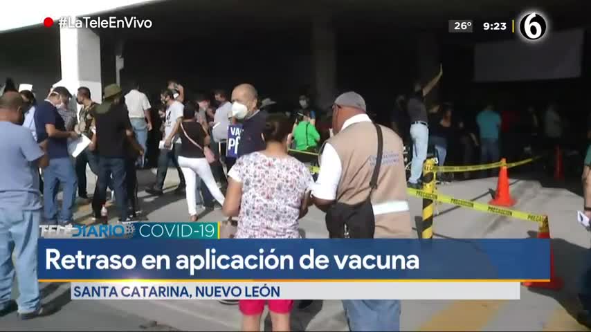 Telediario noticia Reportan retraso en vacunación contra Covid-19 en Santa Catarina 