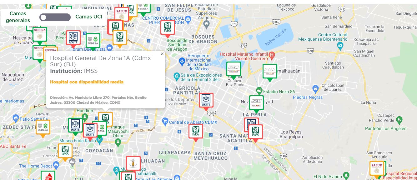 Paciente con COVID-19 entra en paro respiratorio al exterior de un hospital en CdMx a la espera de una cama