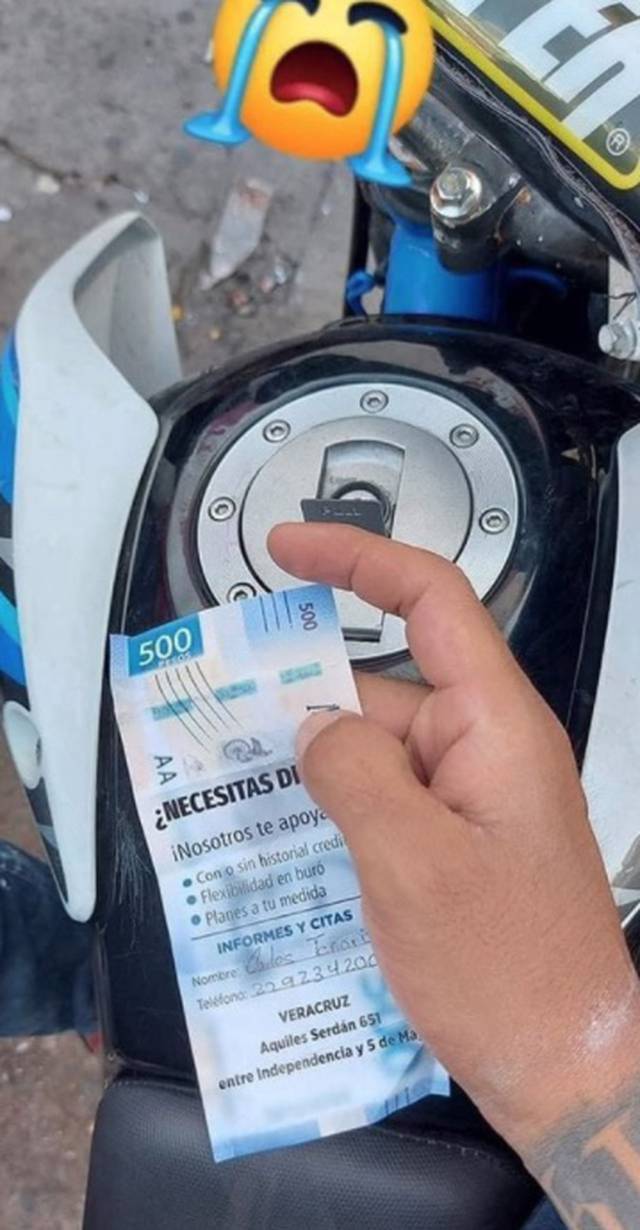 Encontró billete de 500 pesos; era publicidad de préstamos