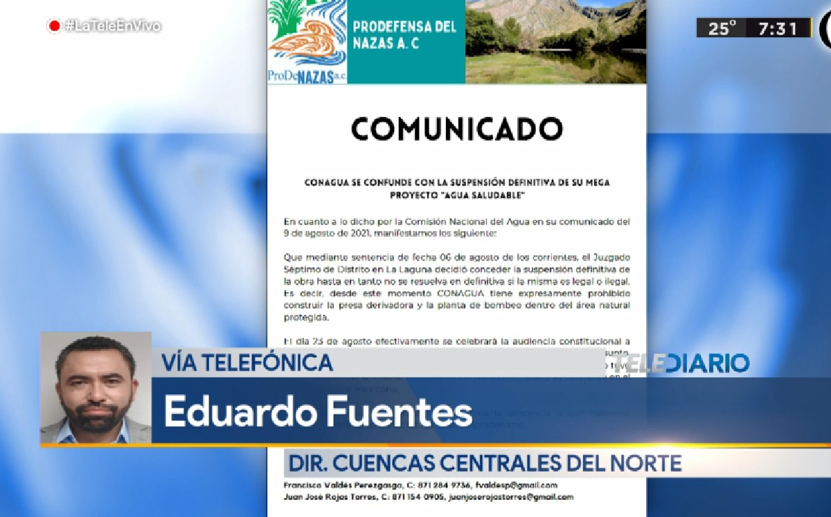 “No estamos afectando la zona no permitida”; Eduardo Fuente, dir de Cuencas centrales del Norte