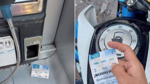 Encontró billete de 500 pesos; era publicidad de préstamos