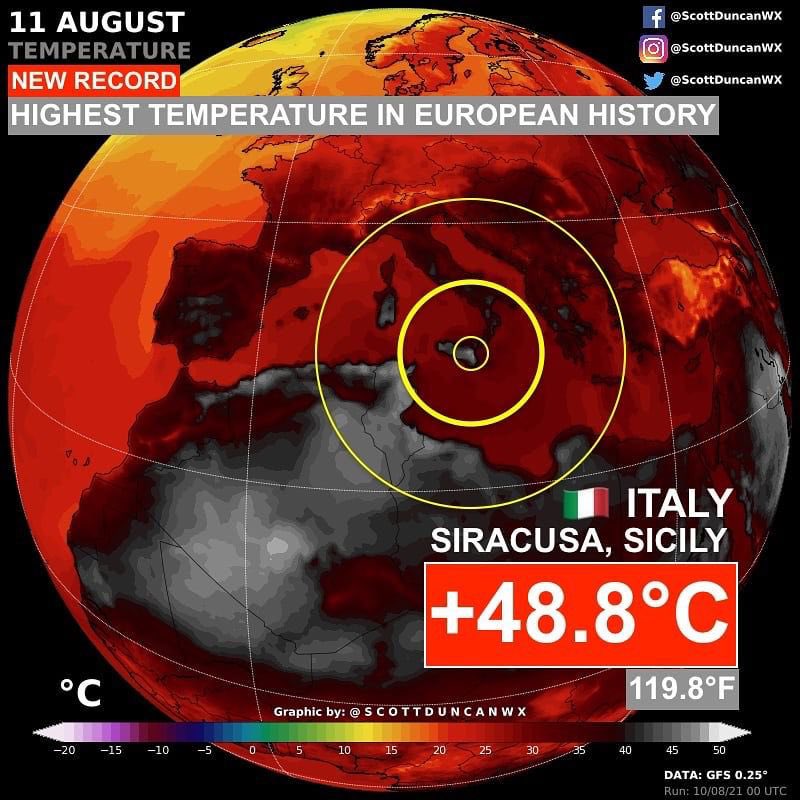 ¡Emergencia climática! Ola de calor asfixia a Italia con temperaturas históricas mayores a 48°C