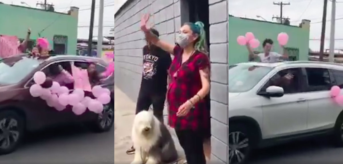 VIDEO: Ni el coronavirus los detuvo; ¡organizan ‘baby shower’ sobre ruedas! 