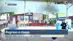 Telediario noticia Regreso a clases escalonado arranca con ceremonia en la Escuela Lucio Blanco