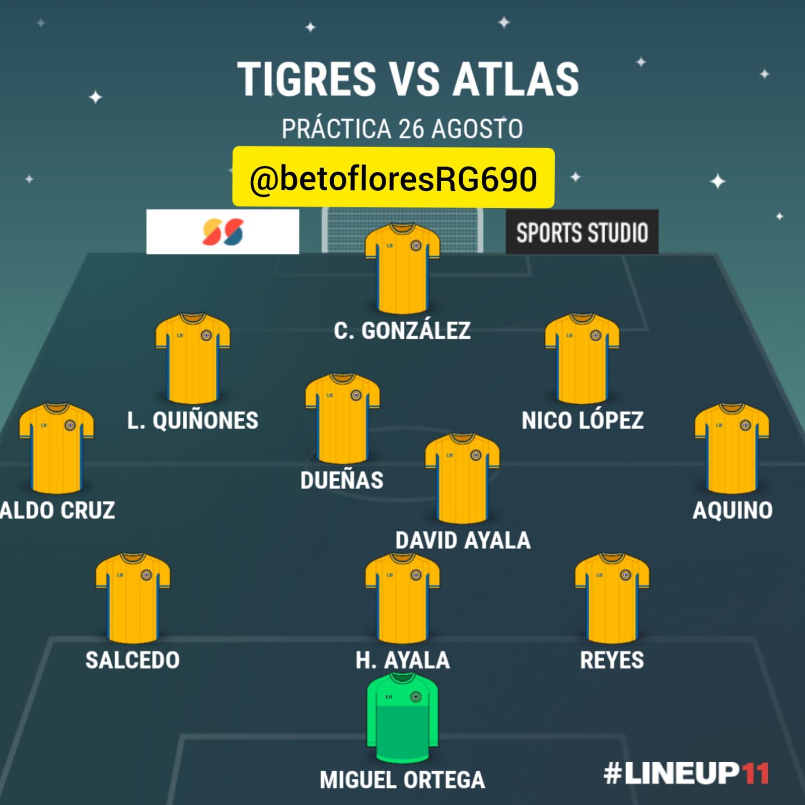 Miguel Herrera repite once en interescuadras previo a medirse al Atlas