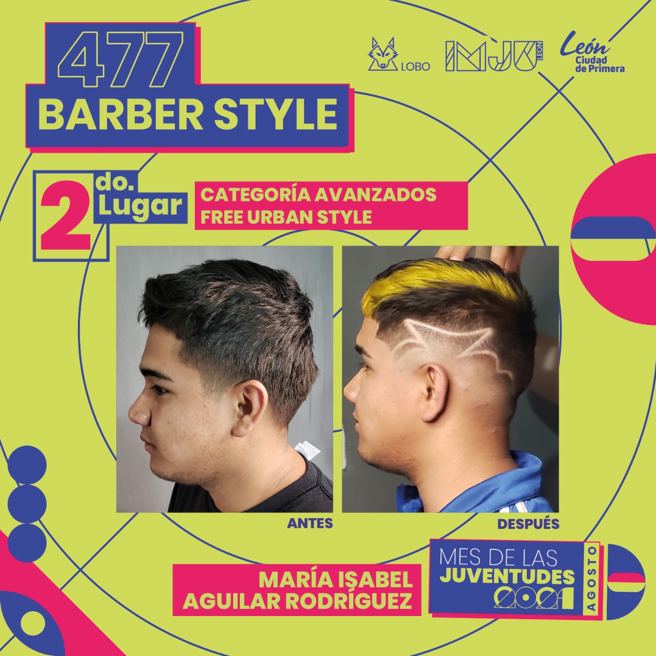 Reconocen talento de jóvenes en técnicas de corte de cabello en León