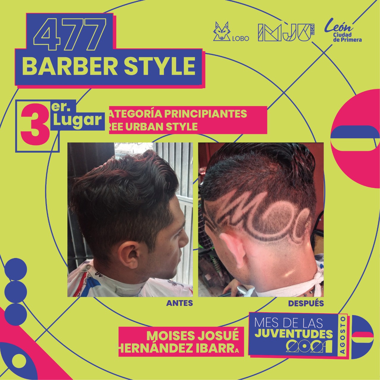 Reconocen talento de jóvenes en técnicas de corte de cabello en León