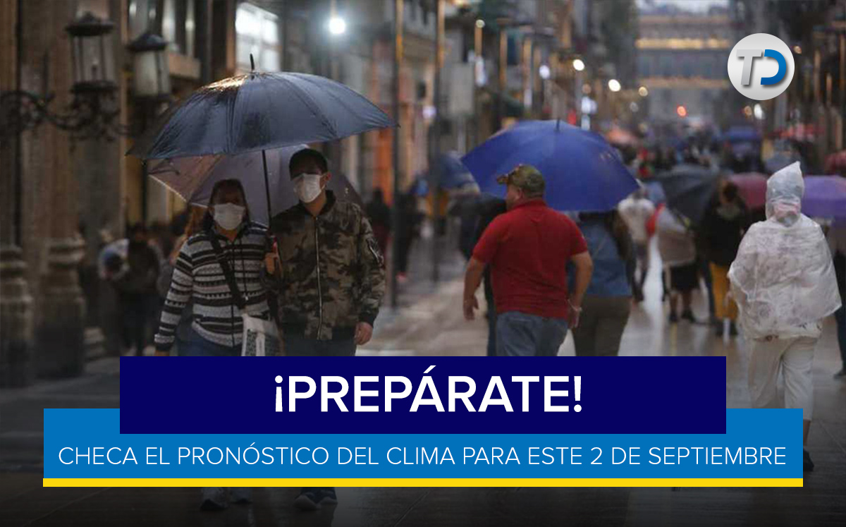 El clima para hoy 2 de septiembre en CdMx y Edomex