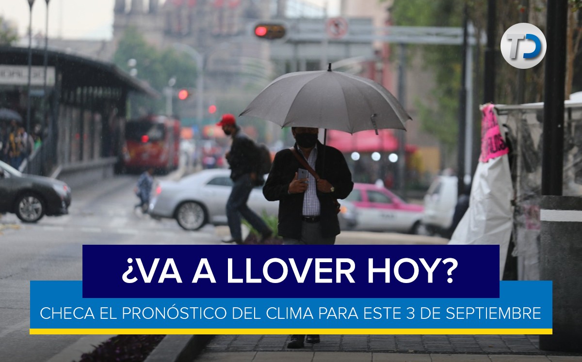 El clima para hoy 3 de septiembre en CdMx y Edomex