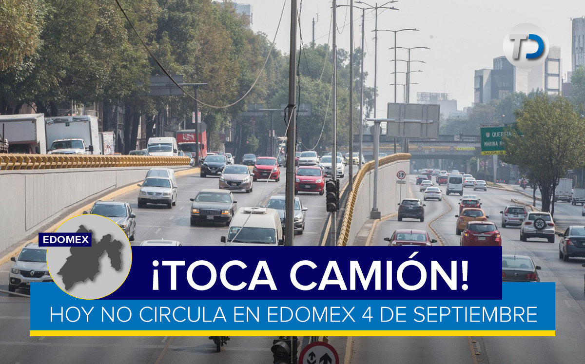 ¡Toma nota! Conoce qué autos no circulan el 4 de septiembre en Edomex