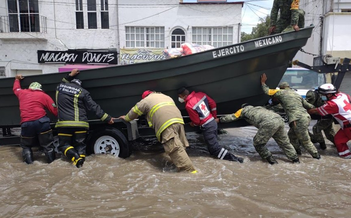 Cruz Roja evalua daños por inundaciones en zonas afectadas en Ecatepec