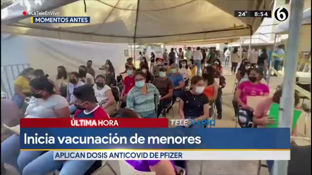 Telediario noticia Coahuila es el primer estado en iniciar vacunación anti covid a menores de edad