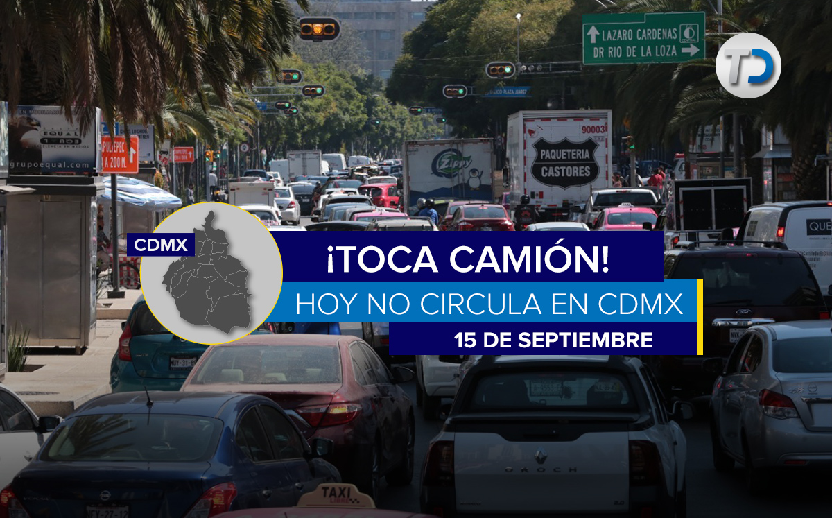¡Aviso! Conoce qué coches no circulan el 15 de septiembre en CdMx