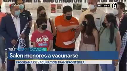 Telediario noticia Sale primera caravana de menores de NL rumbo a Texas para recibir vacuna contra Covid-19