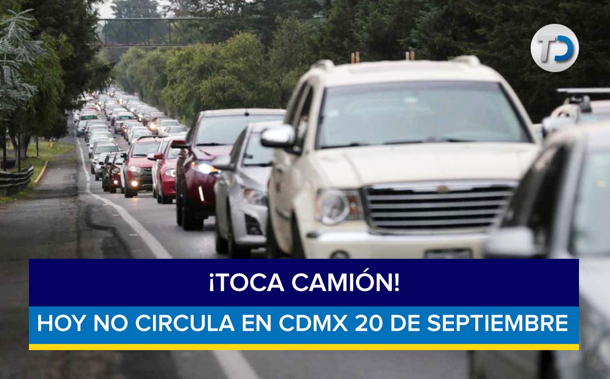 ¡Toma nota! Estos autos no circulan el 20 de septiembre en la CdMx