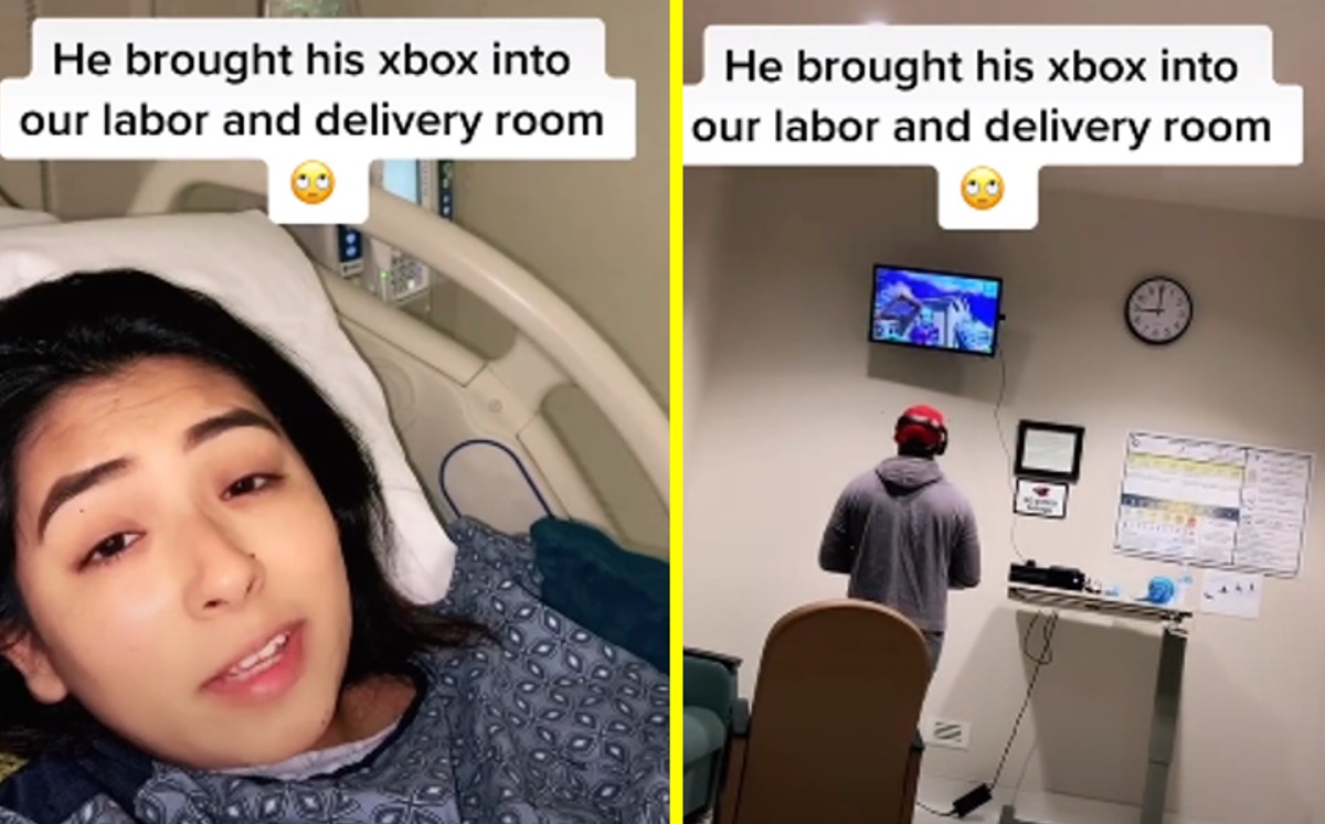 Hombre se pone a jugar Xbox en el hospital mientras su novia esta en labor de parto (VIDEO)