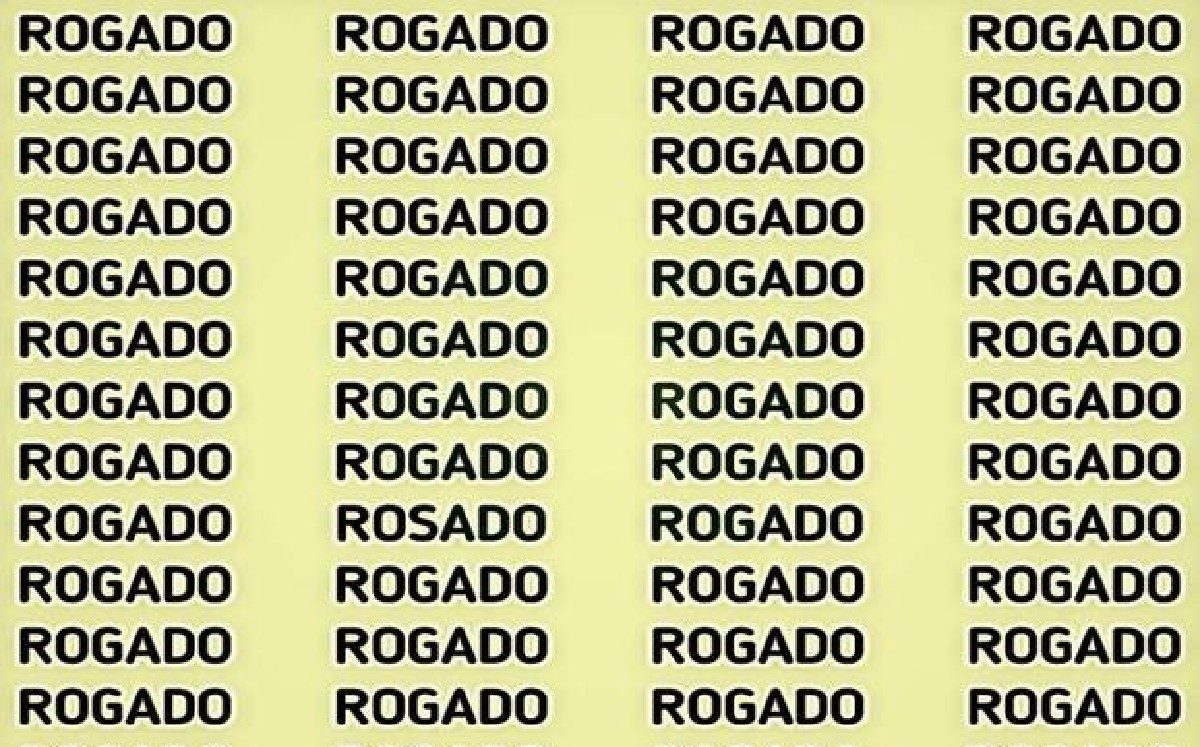 Encuentra la palabra “rosado”; la mayoría falla al intentarlo