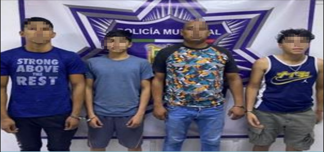 PM detiene a cuatro por robo de vivienda de la Rincón San Antonio