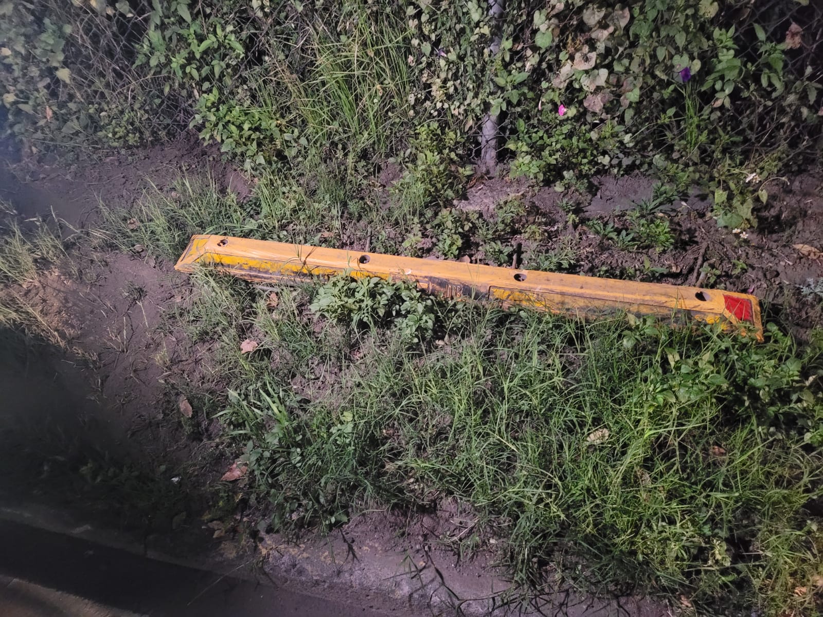 Motociclistas derrapan en Insurgentes por bolardo suelto del carril confinado del Metrobús